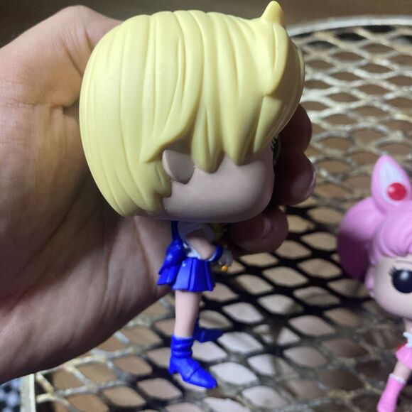 Funko Pop Vinyl Sailor Moon #298 Sailor Chibi Moon + #297 Sailor Uranus OOB - Picture 5 of 8